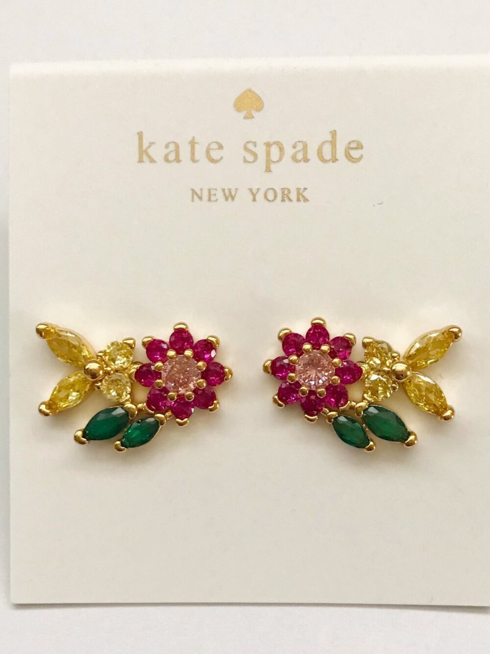 Kate Spade Flowers CZ Stud Earrings